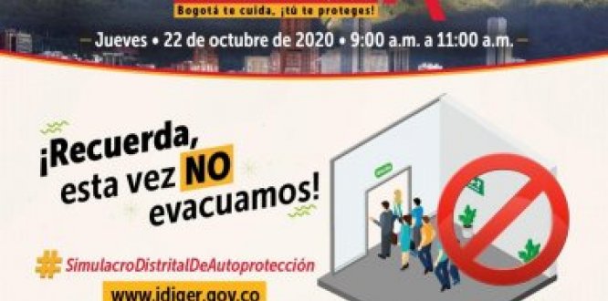 Bogotá se prepara para realizar el simulacro de autoprotección