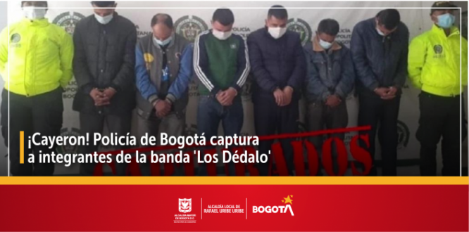 ¡Cayeron! Policía de Bogotá captura a integrantes de la banda 'Los Dédalo'